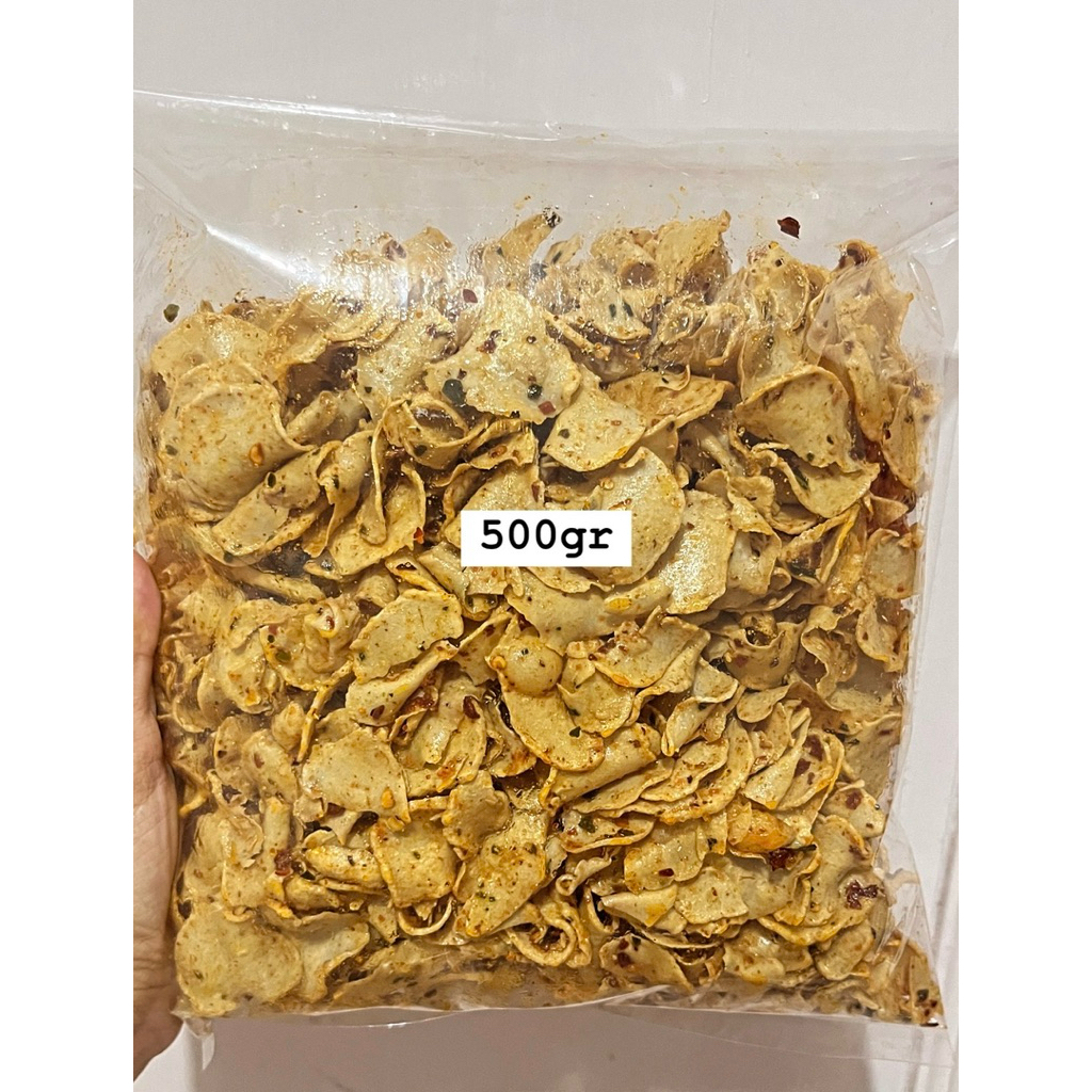 

Basreng Ikan Chili Oil dan original ukuran 500gr