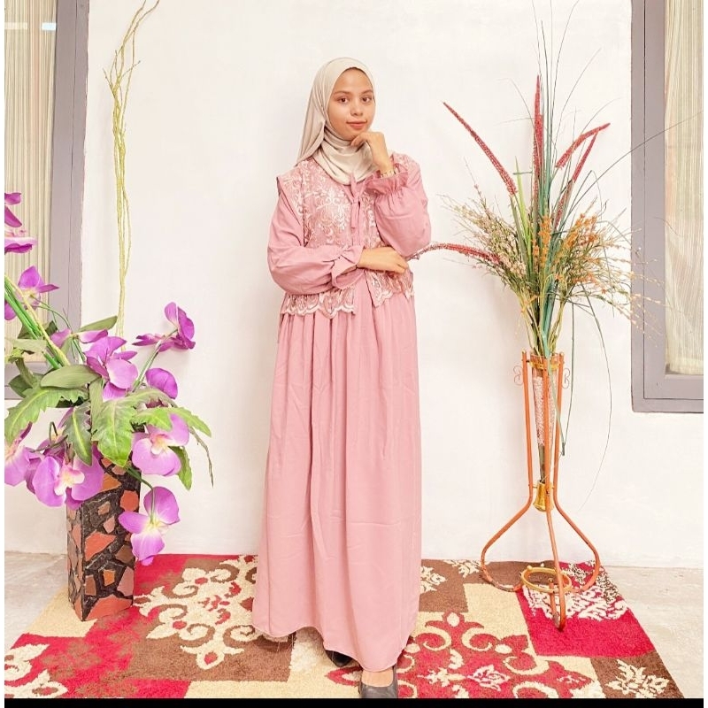 Midi Dress Rompi Tile