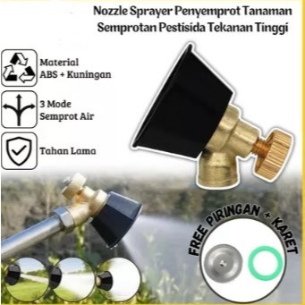 Nozzle Adjustable Kuningan Nozzle Kabut Sprayer Elektrik Kepala Mata Semprot Hama / Kepala Selang Ai