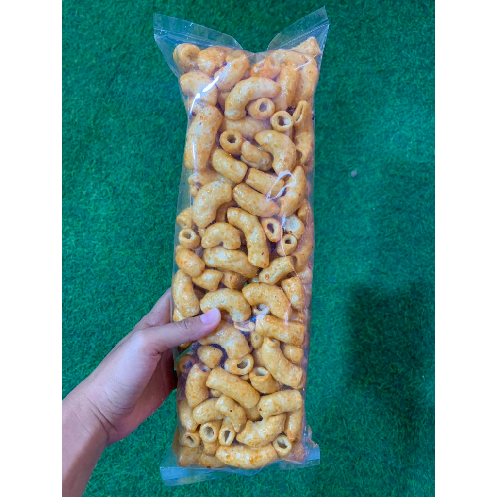 

Makaroni Bumbu Kering Basah Pedas Manis 500 Gram Snack Gurih Pedas Kemasan Jumbo