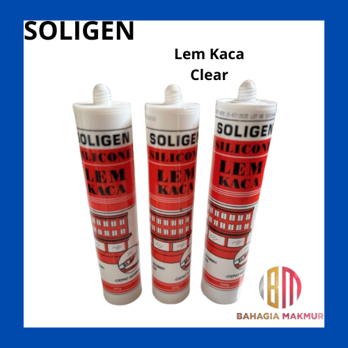 Soligen lem kaca /lem sealent soligen Botol Warna clear