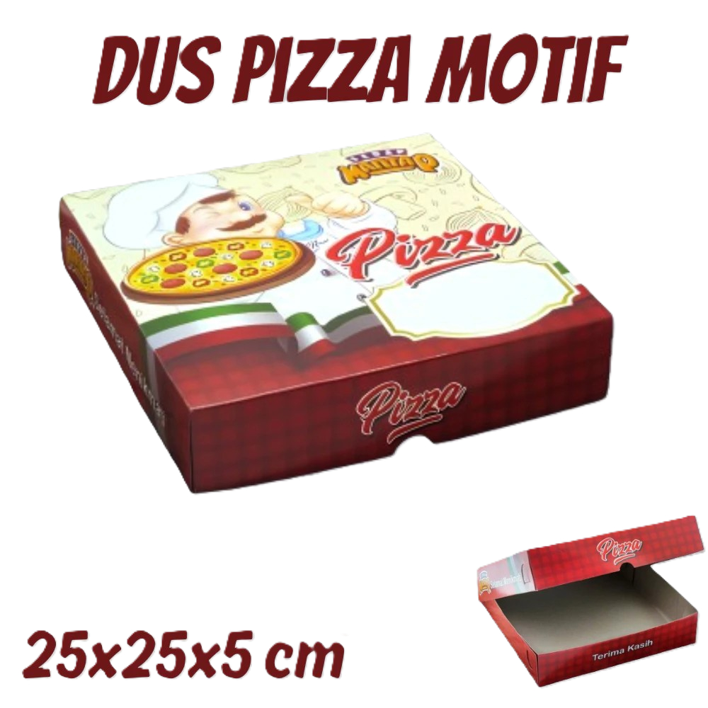 Dus Pizza / Box Pizza / Sedap Mantap Pizza Ukuran 25 x 25 x 5 cm / Dus Box Kue Hansel