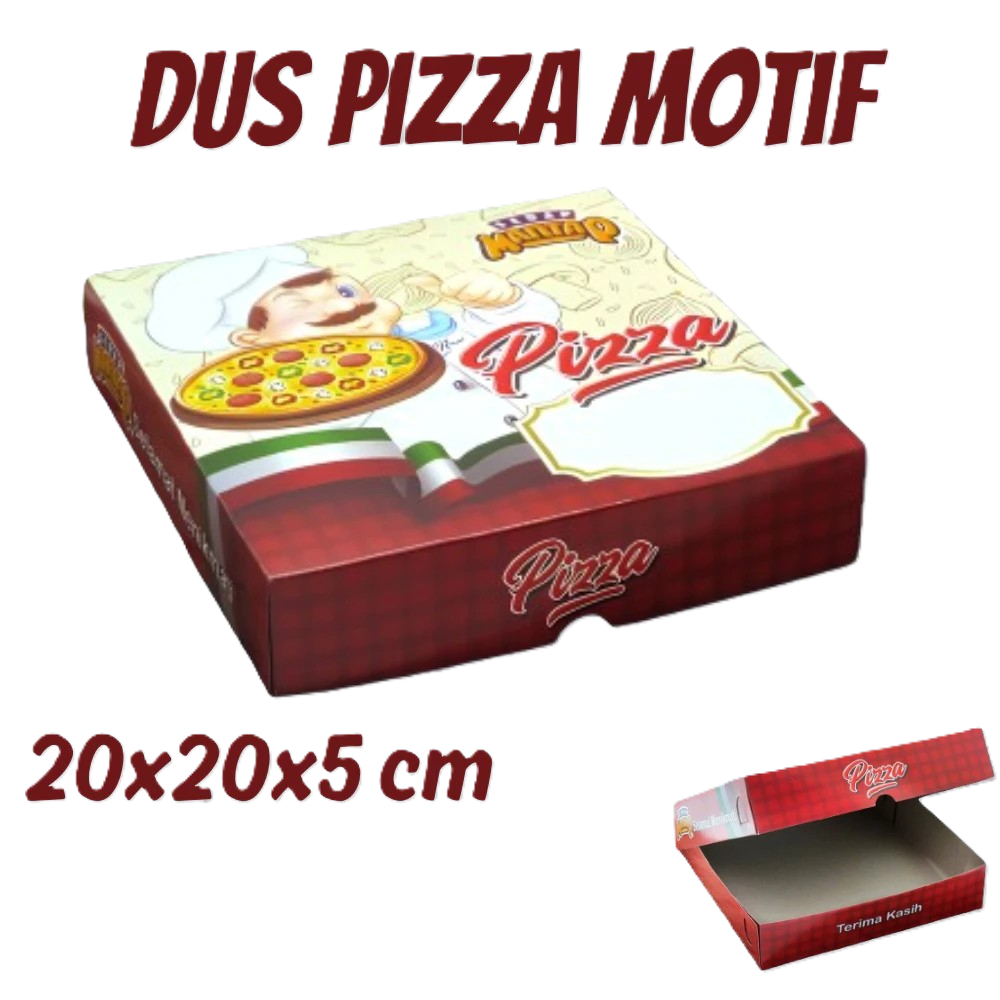 Dus Pizza / Box Pizza / Sedap Mantap Pizza Ukuran 20 x 20 x 5 Cm / Dus Box Hansel / Dus Kue