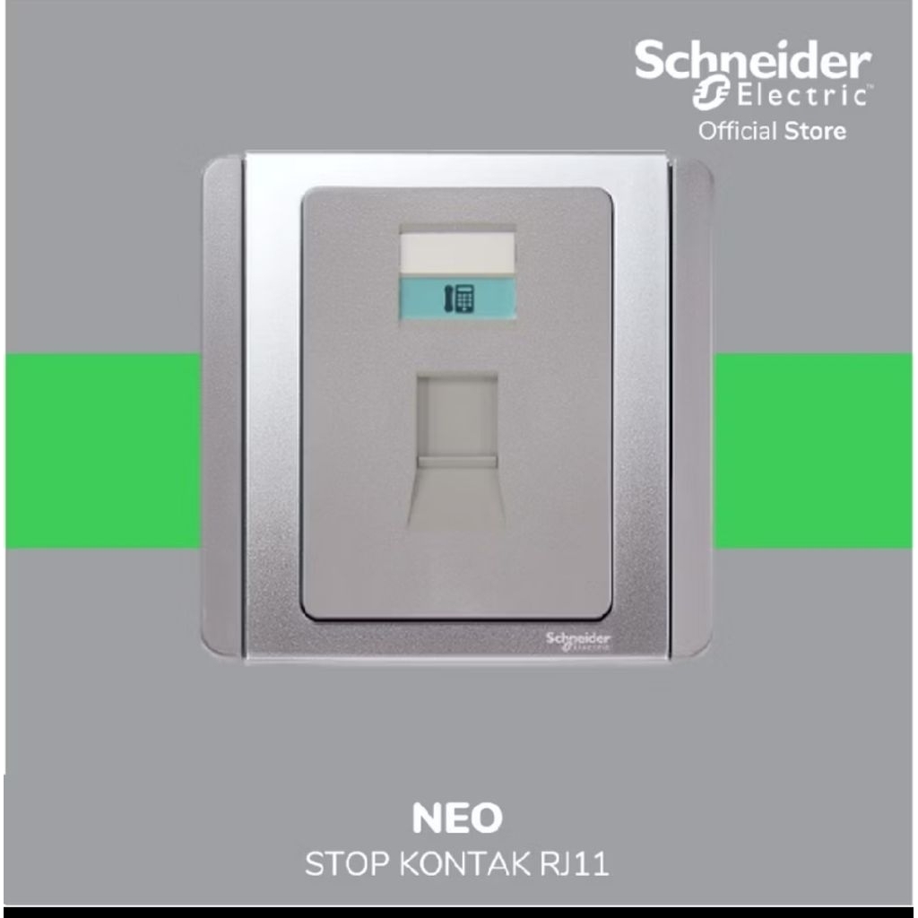 SCHNEIDER Stop kontak telephone RJ11 Neo grey