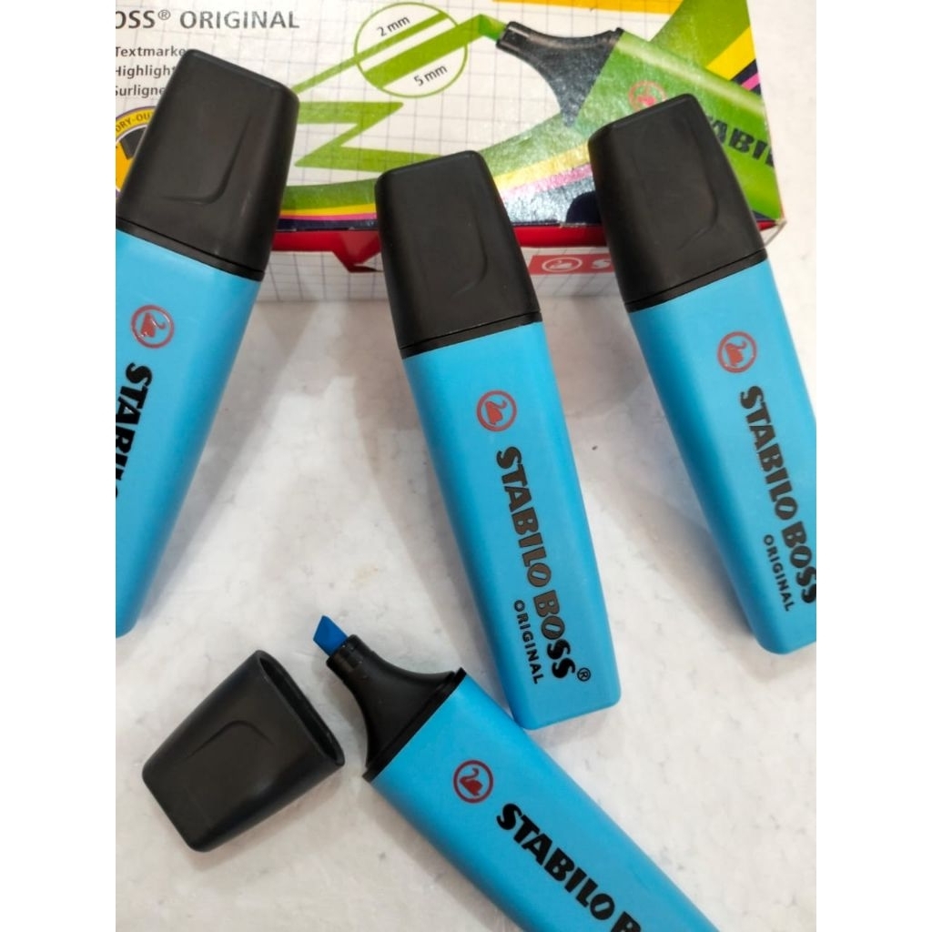 

STABILO BIRU MERK STABILO BOSS ALAT PENEBAL TULISAN ALAT PENANDA TULISAN