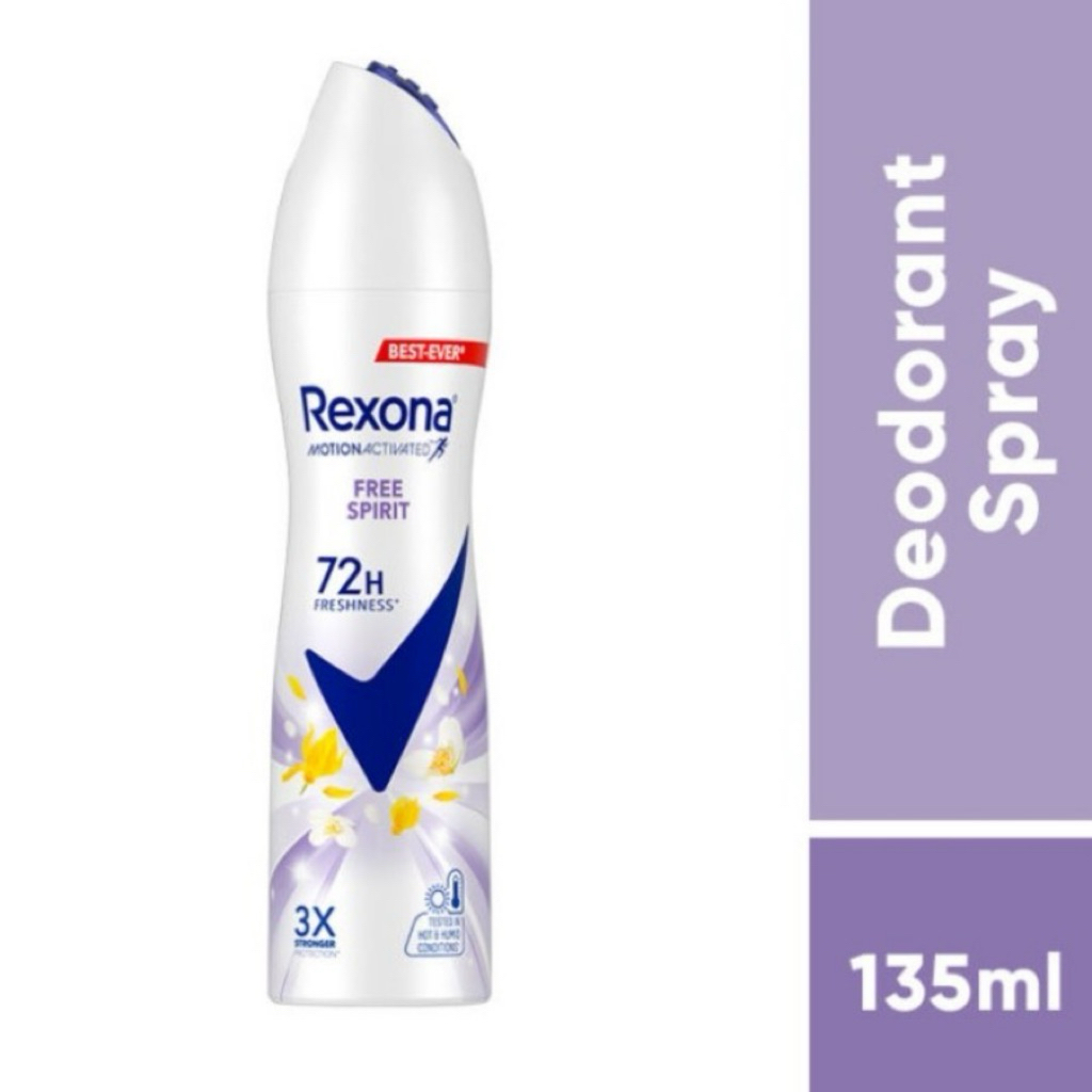REXONA DEODORANT SPRAY,  FREE SPIRIT/ Shower clean  135ML