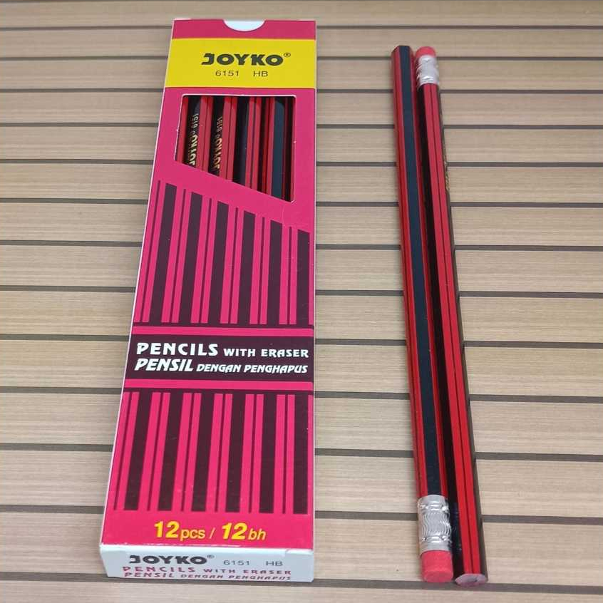 

Pensil dengan penghapus Joyko 6151-HB / Pencils with eraser / Alat Tulis / ATK