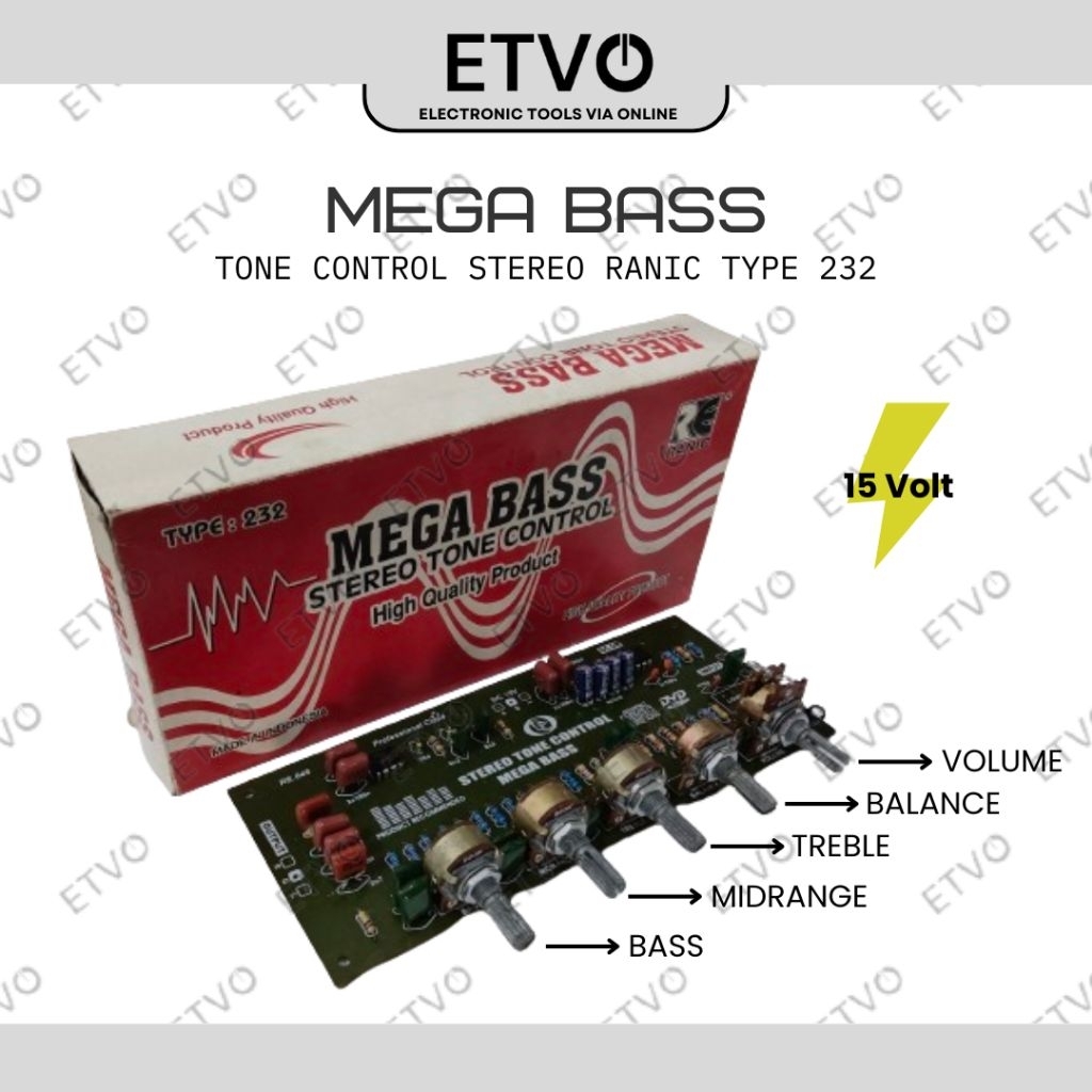 Tone Control Stereo Mega Bass Plus Midrange