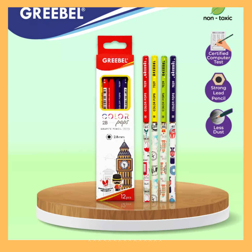 

GREEBEL Pensil 2B pops color 7029 (12pcs)