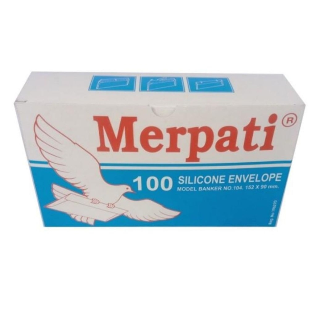 

Amplop putih Polos pendek Merpati Silicone Envelope 104 Lem Berperet by KIKY