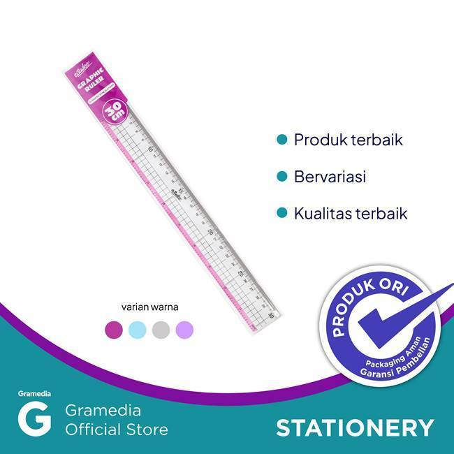 

Gramedia Cirebon - ESTUDEE GRAPHIC RULER 30CM RED ES-R030 / Penggaris 30CM
