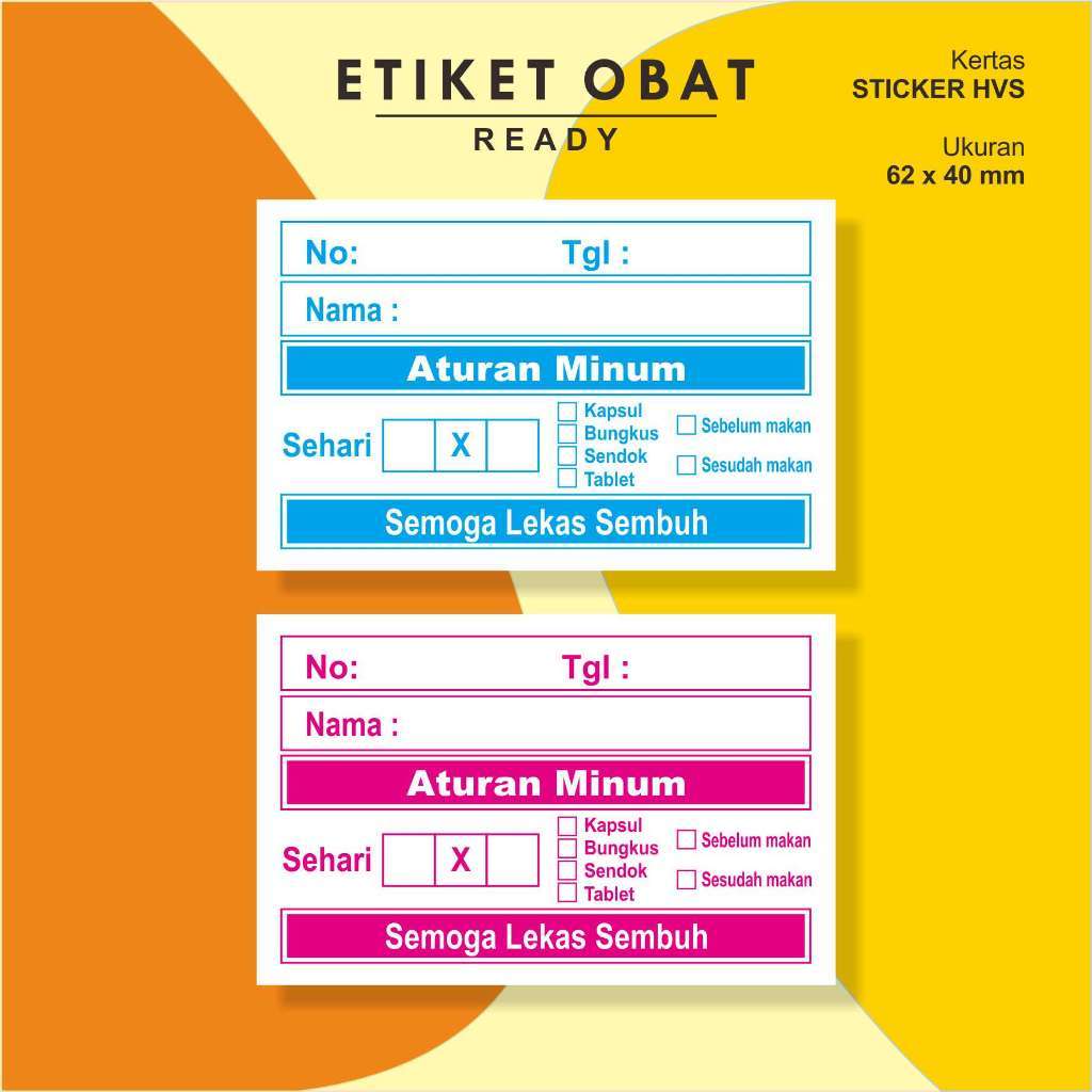 

Stiker Label obat