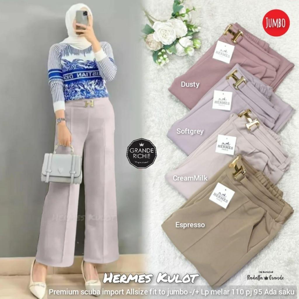 hermes palazo kulot wanita scuba premium