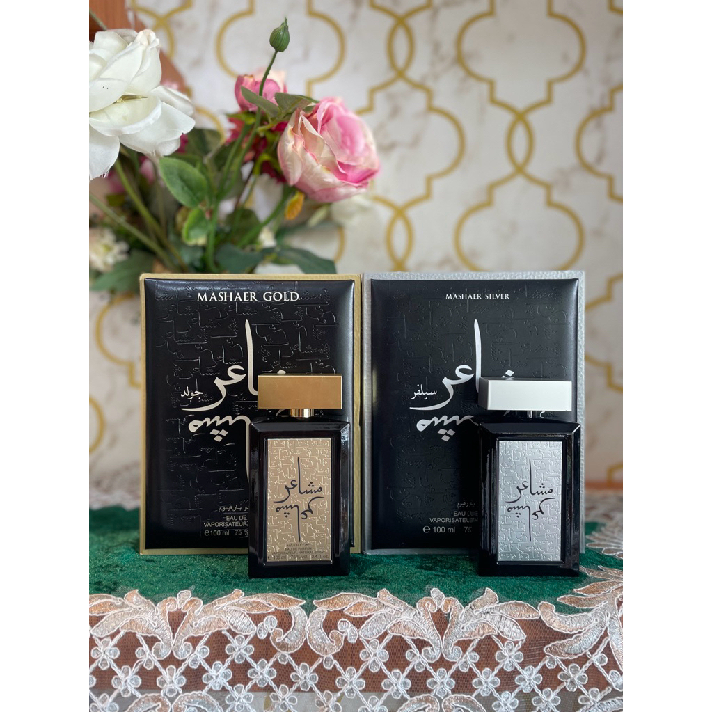 Parfum Oud Elite Mashaer Gold & Parfum oud Elite Mashaer Silver Original saudi arabia | Parfum Arab 