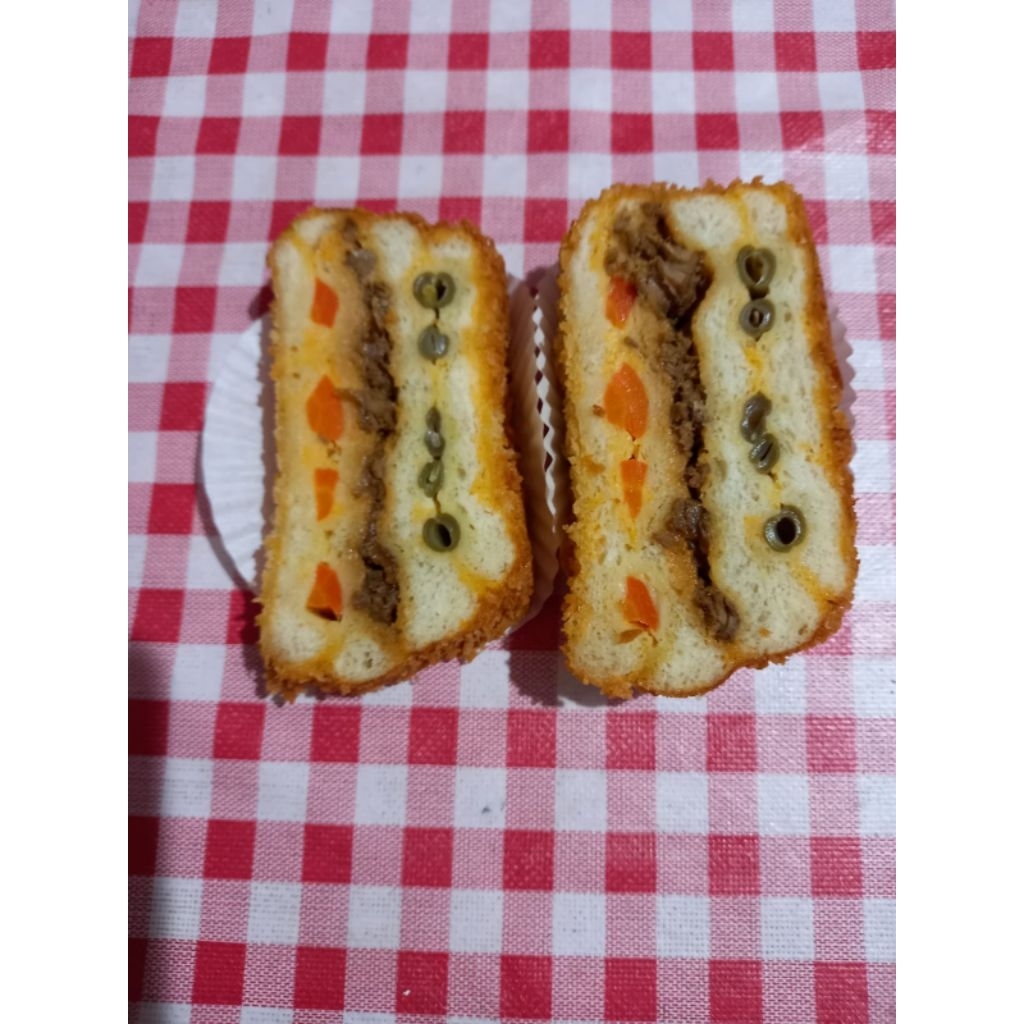 

Roti Lapis Daging Sapi / Mini Beef Sandwich Praktis - Snack Kenyang & Lezat!