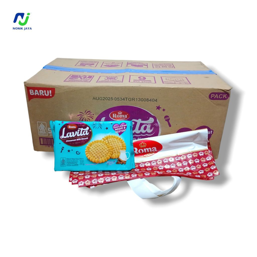 

Roma Lavita Milk Biskuit 1 Dus Isi 4 Pack 28 Pcs@210g( PEMBELIAN 1 DUS BONUS 10 TAS ROMA )