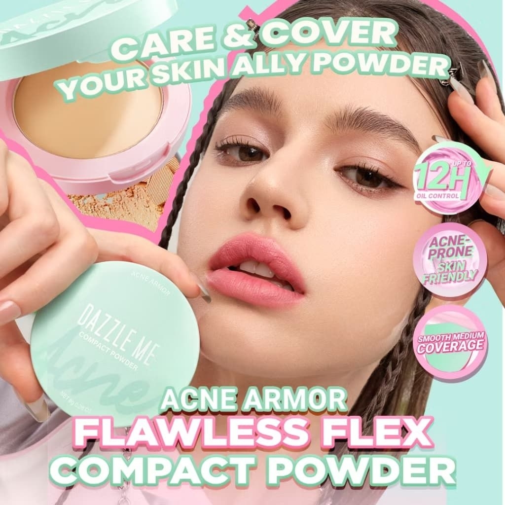 DAZZLE ME Dazzle Me dazzle me - DAZZLE ME Flawless Flex Compact Powder (Acne-Prone Friendly) - Compa