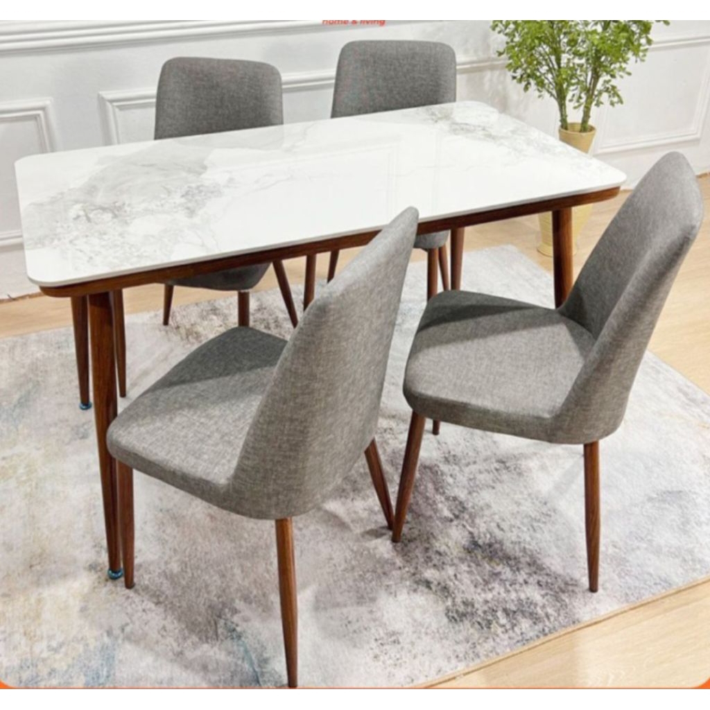 RAY Set Meja Cafe Minimalis Kayu Jati - Meja Makan scandinavian unik style
