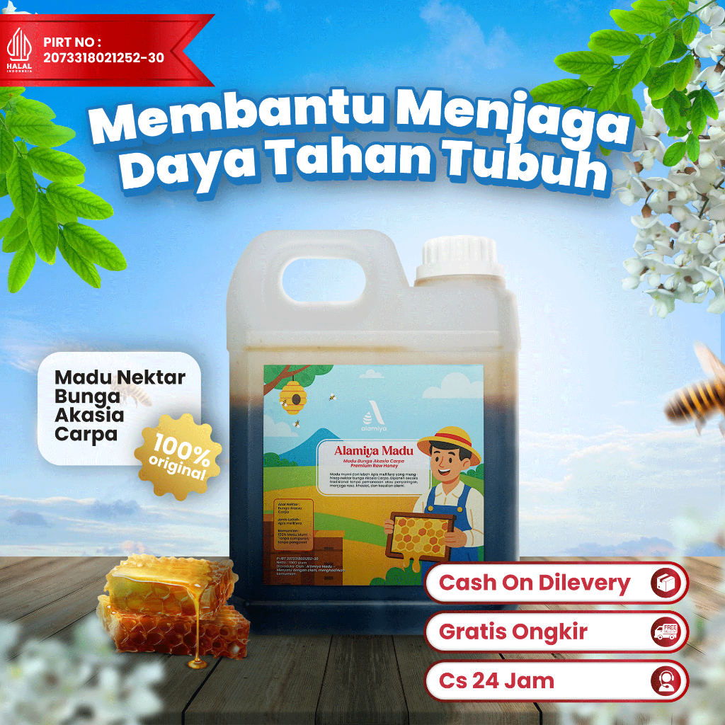 

Madu Murni Alamiya Madu Nektar Bunga Akasia Murni Carpa1Kg Murni 100% Asli Tanpa Tambahan Gula Tanpa Campuran