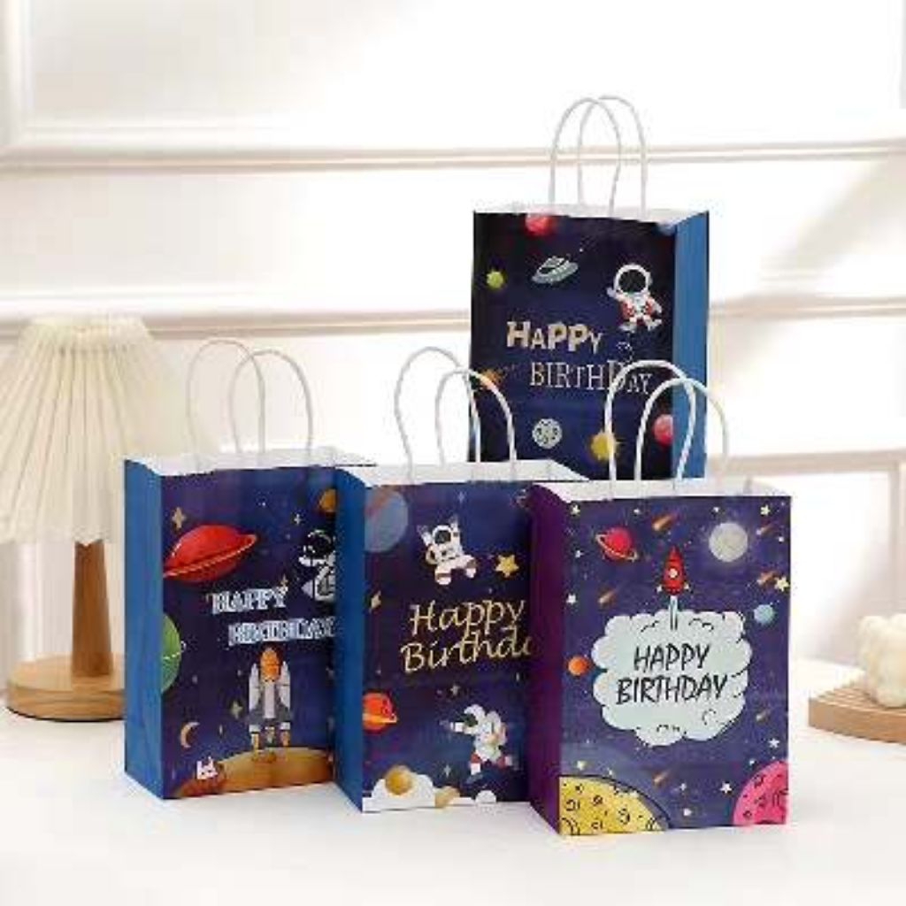

Satuan- Paperbag Happy Birthday motif space astronot/ Tas kado motif astronot luar angkasa/ Paperbag tas kado gift souvenir goodiebag ultah anak,paperbag ulang tahun,tas kado,tas hampers anak,paperbag Karakter astronot,,paperbag cowo,viral estetik.