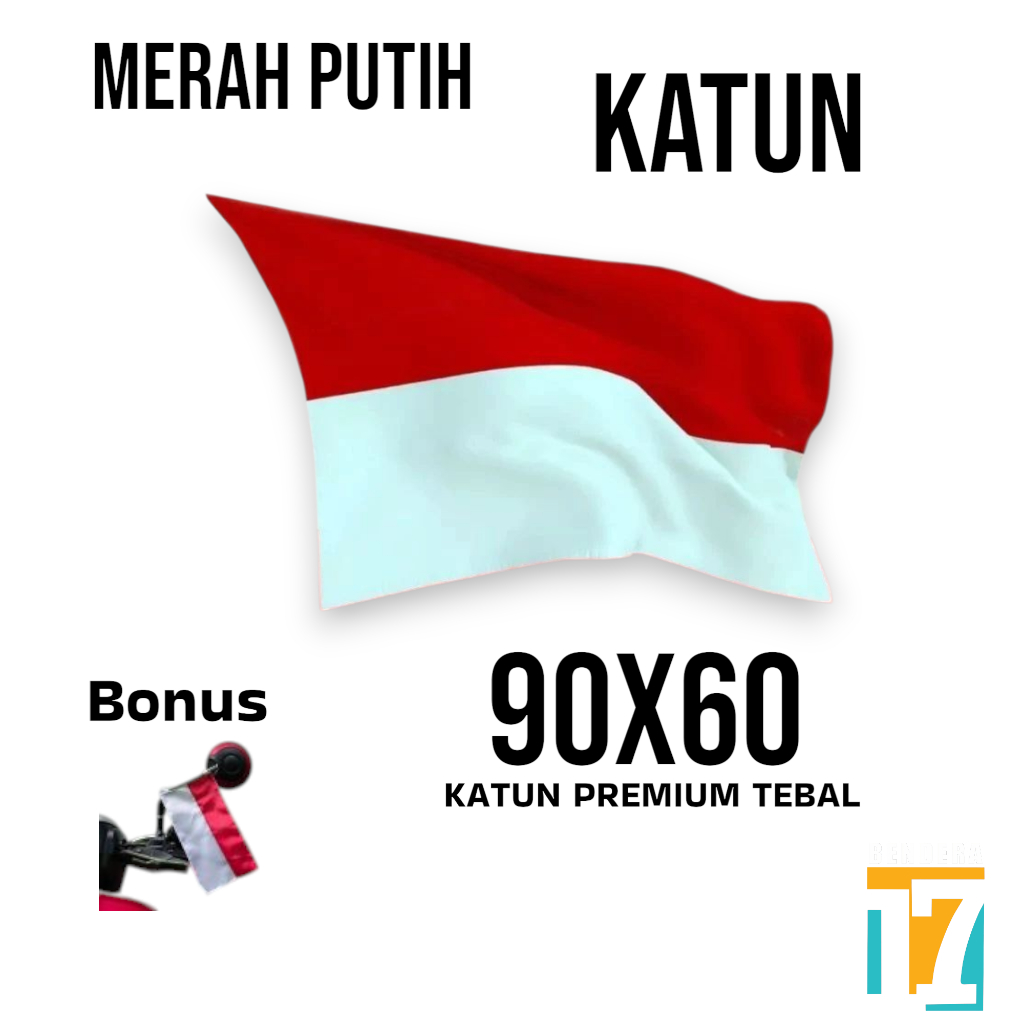 BENDERA MERAH PUTIH 90X60 KATUN