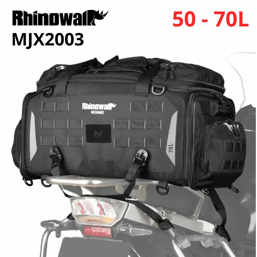 Tail Bag Motor Rhinowalk MJX2003 Tas Motor 50-70L Tail Seat Bag Rain Cover
