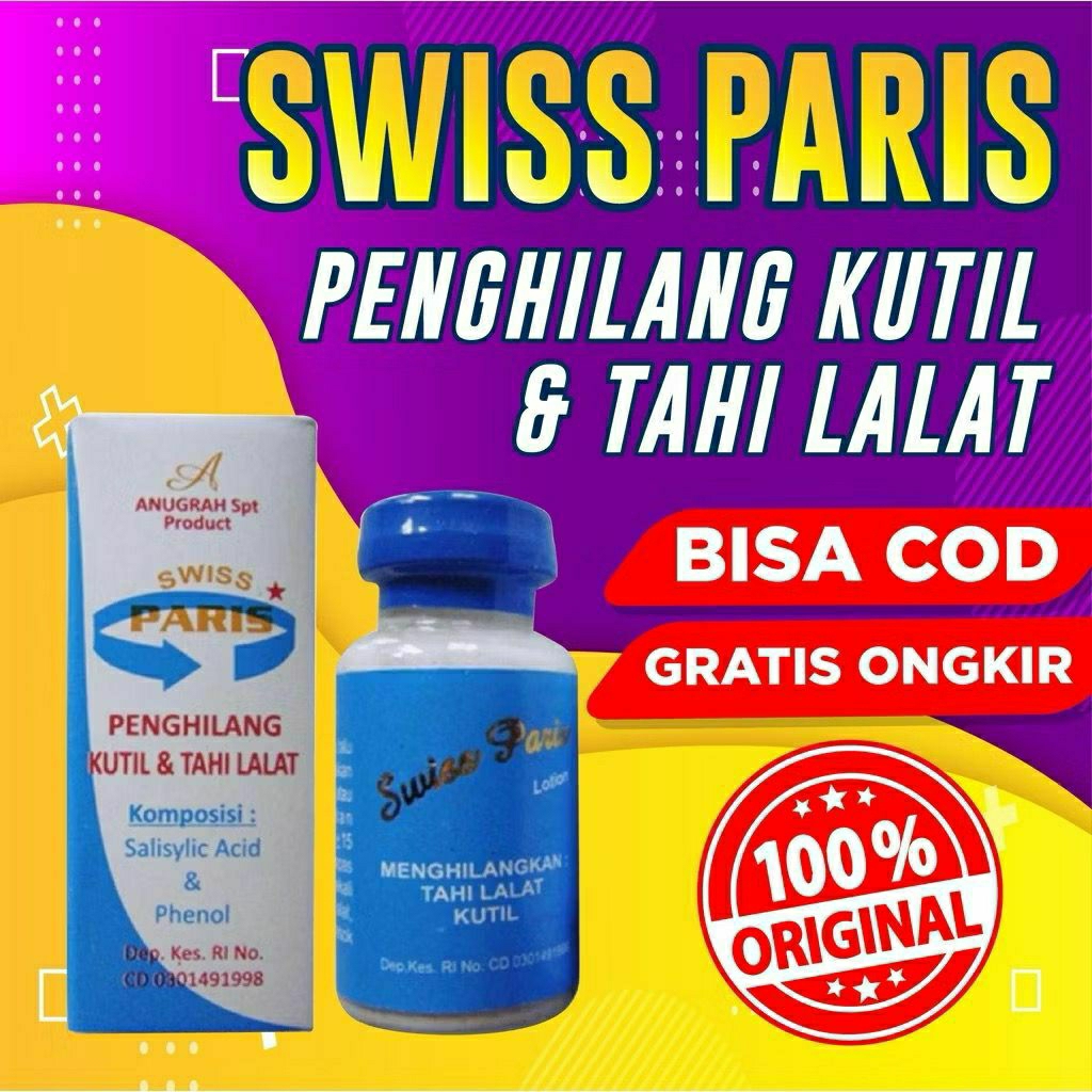 SWISS PARIS LOTION PENGHILANG TAHI LALAT & KUTIL ORIGINAL 100% BPOM