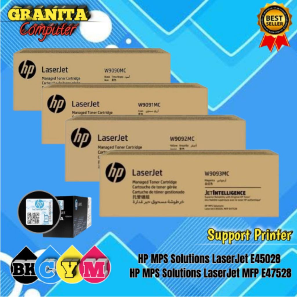 Toner Laserjet HP W9090MC W9091MC W9092MC W9093MC Original Printer 1Set Black Cyan Yellow Magenta