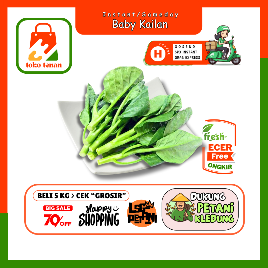 

Tokotenan // Baby Kaylan / Baby Kailan -- Sayur Gunung Ecer (H)