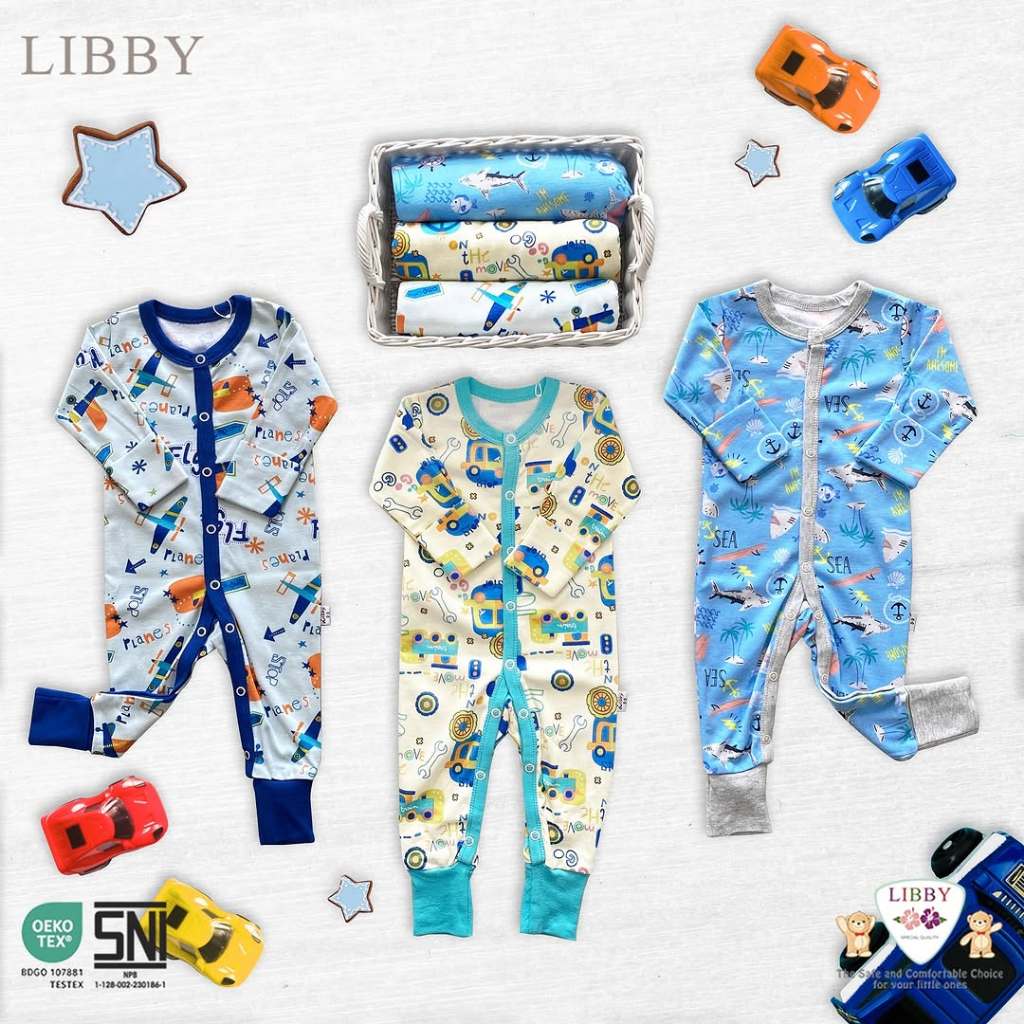 Libby Sleepsuit | Libby Sleepsuit Boy | Libby Sleepsuit Bayi Laki Laki | Libby Sleepsuit Girl | Libb