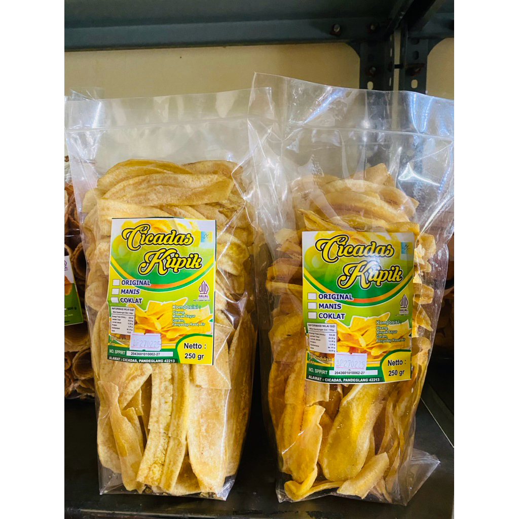 

Cicadas Kripik Pisang Orginal/coklat