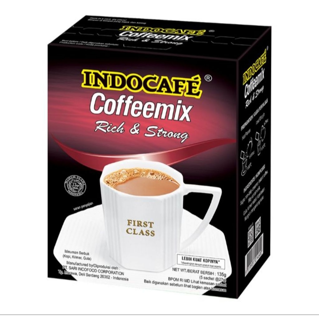 

indocafe cofeemix kopi instan rich & strong 5x27g