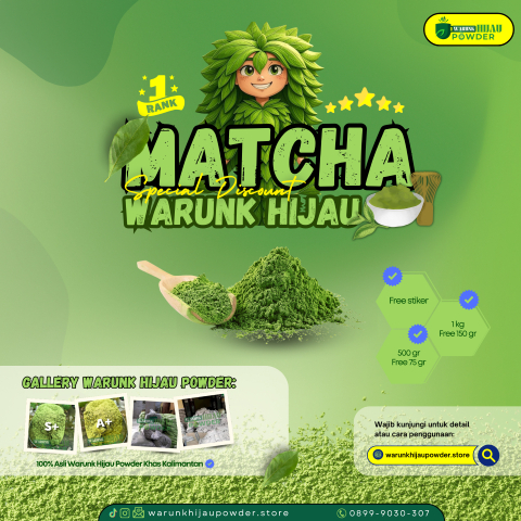 

Matcha Herbal Dari Kalimantan Warunk Hijau S+ Nano dan A+