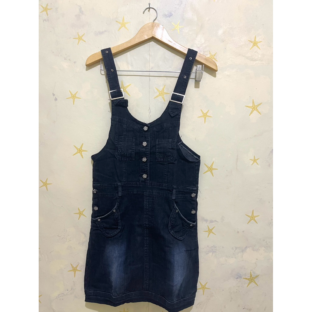 CC156 Preloved Dress Rok Jeans Wanita/Baju Kodok Wanita