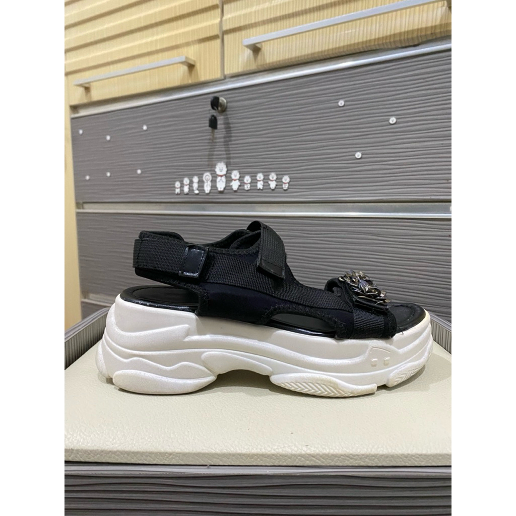 [PRELOVED] Sandal Platform Sparkle - Black