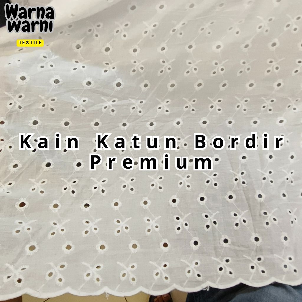 PROMO Kain Katun Bordir Premium/Kain Katbol Premium/Kain Katbol Meteran/Kain Katun Bordir Meteran
