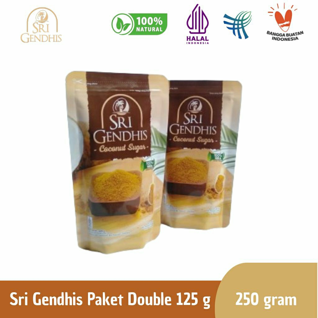 

Gula Semut Kelapa Murni Organik / Coconut Sugar Sri Gendhis Paket Double 125 g