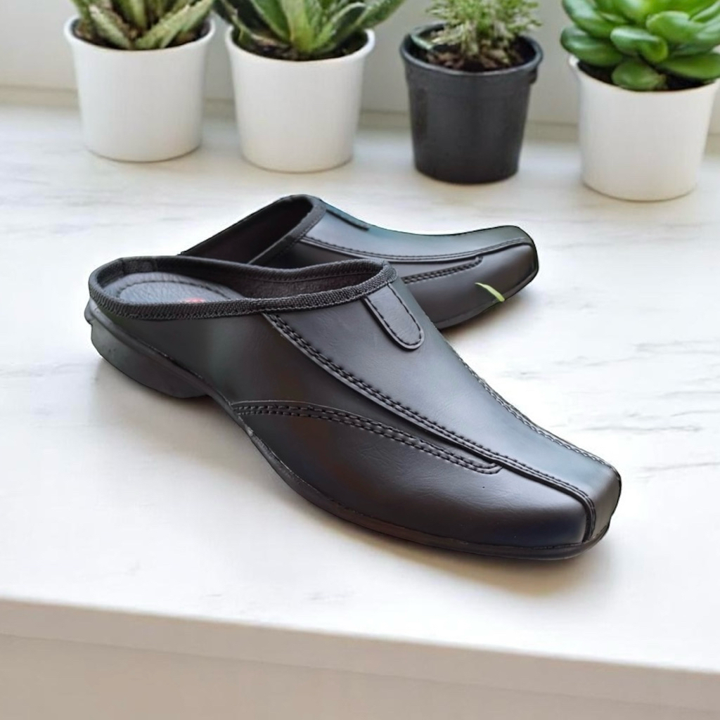 sepatu sandal pria kulit Pu / Sepatu Bustong Pria Original / sandal sepatu pria kulit original baruu