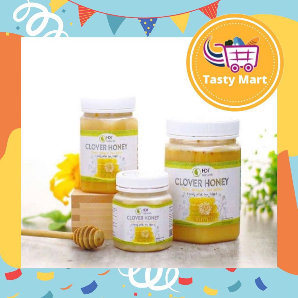 

Madu Clover Honey Ori HDI Stock Terbaru exp 2028 250gr 1kg free sendok kayu