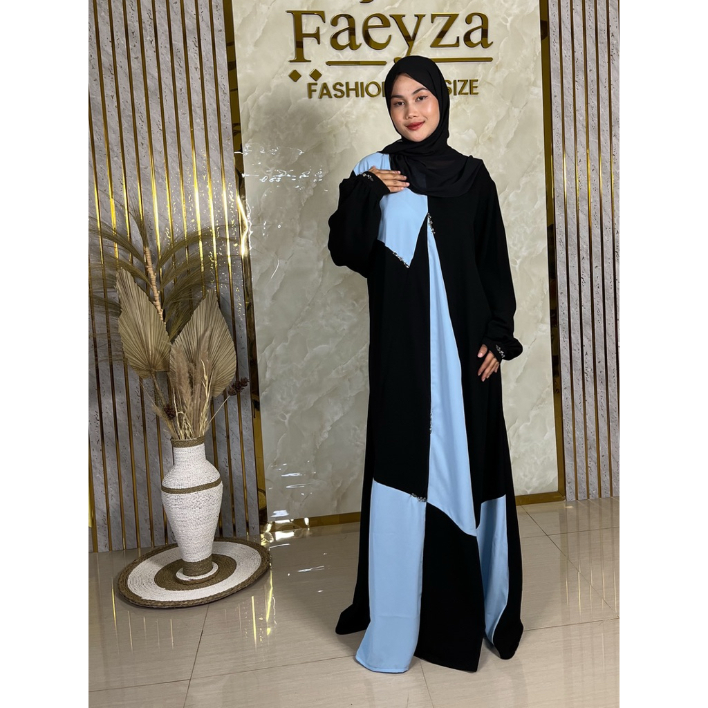 Abaya hitam mewah elegan Abaya Dubai Abaya turkey Abaya terbaru gamis Abaya hitam mewah size jumbo 2