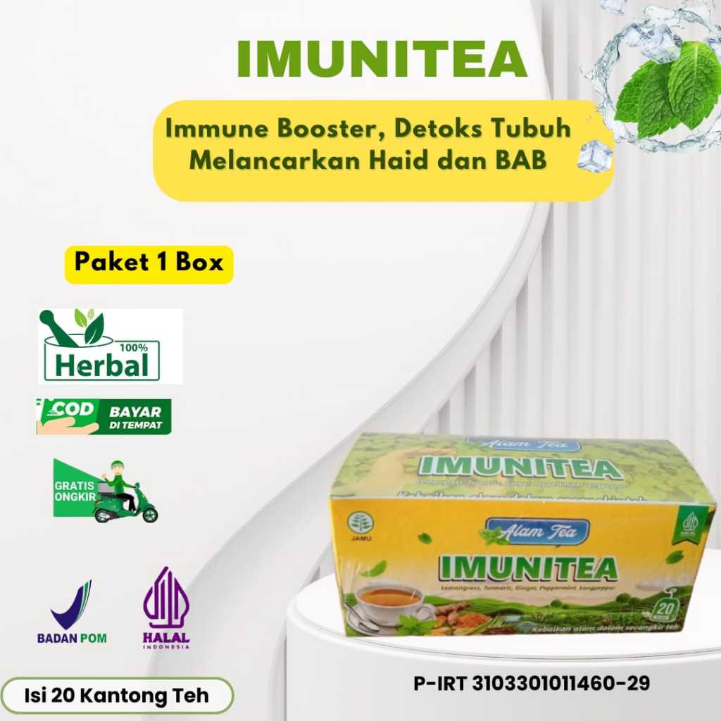 

IMUNITEA - Teh Rempah Herbal | Imunitas | Diet Detoks | Teh Rimpang ala JSR (kunyit, jahe emprit, sereh, cabe puyang, daun mint)