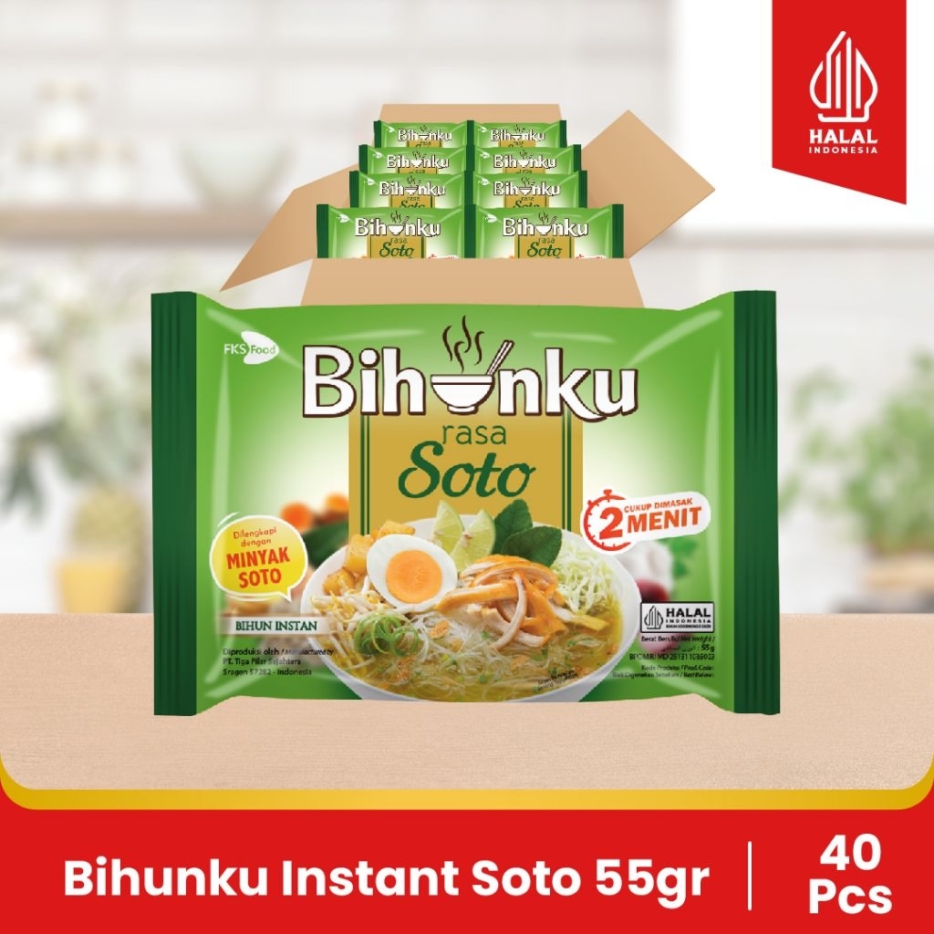 

Bihunku Instan - Soto - 1 karton - 40 Pcs - 55 gr