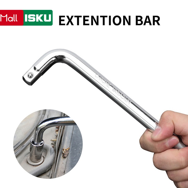ISKU GaGang Sock L 10'' Sambungan Sock 10 inch 250mm x DR1/2 Bahan Baja vanadium krom  Extension Bar