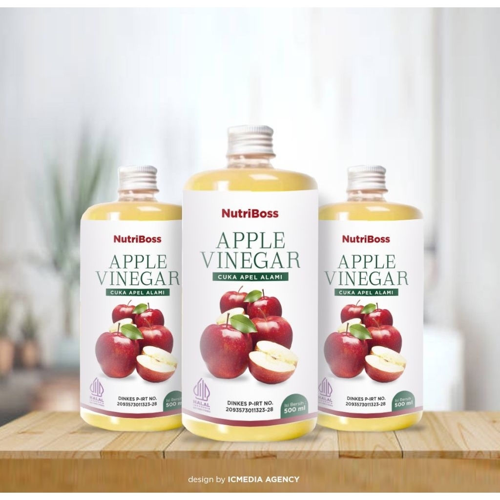 

Cuka Apel, Lemon, & Nanas Nutriboss 500ml – Vinegar Alami, Halal, Fermentasi