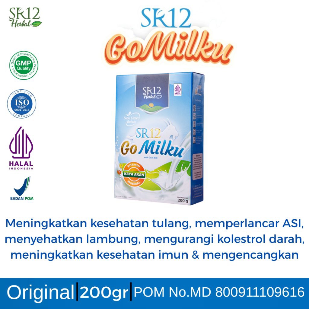

SR12 Gomilku Susu Kambing Etawa 200g dan 600g|Rasa Original|meningkatkan kesehatan tulang|memperlancar ASI|menyehatkan lambung|mengurangi kolestrol darah dan mengencangkan