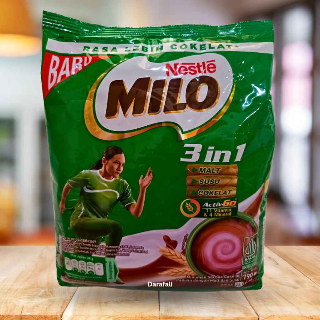 

Milo 3in1 Activ-Go 790g Exp Februari 2026 - Minuman Susu Coklat Bubuk Original
