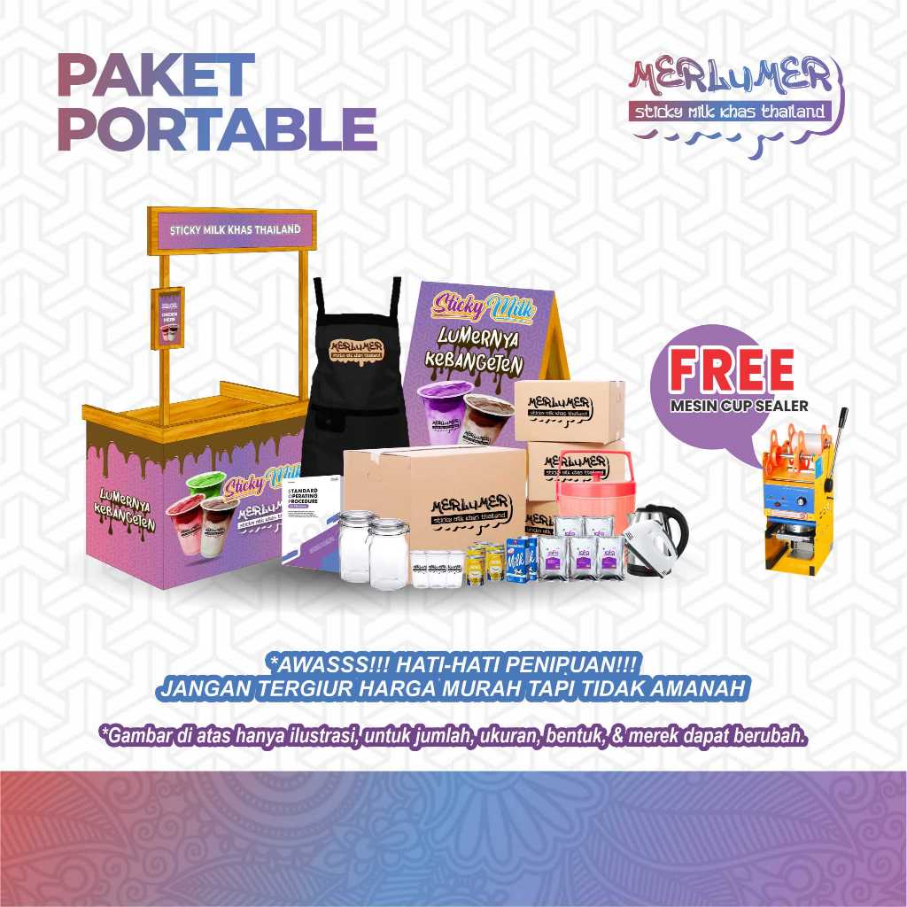 

Paket Usaha Franchise Sticky Milk Khas Thailand Terlengkap - Paket Portable