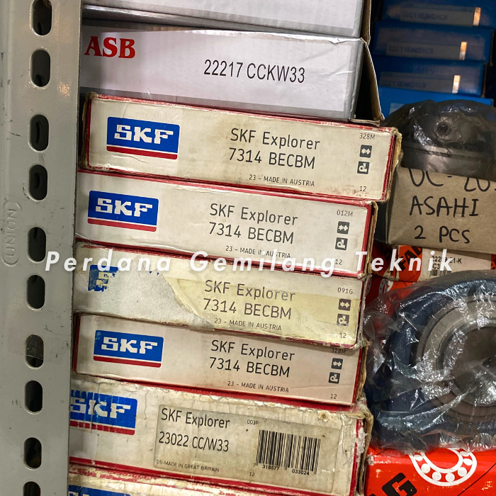 Angular Contact Ball Bearing 7314 BECBM SKF | BEARING SKF 7314-BECBM (KUNINGAN)