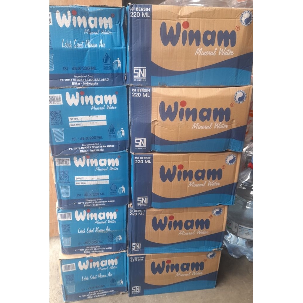 

WINAM air mineral 220ml x 48 pcs (1 dus)
