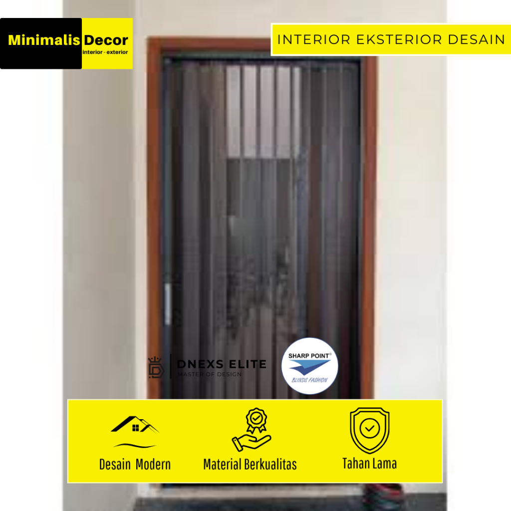 Aluflex Mesh Door Sharp Point – Pintu Kasa Nyamuk Alumunium Model Lipat Sliding